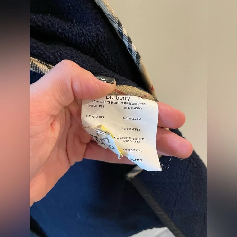 Burberry London Quilted Navy Jacket Mens Size 48 IT - Picture 7 of 9